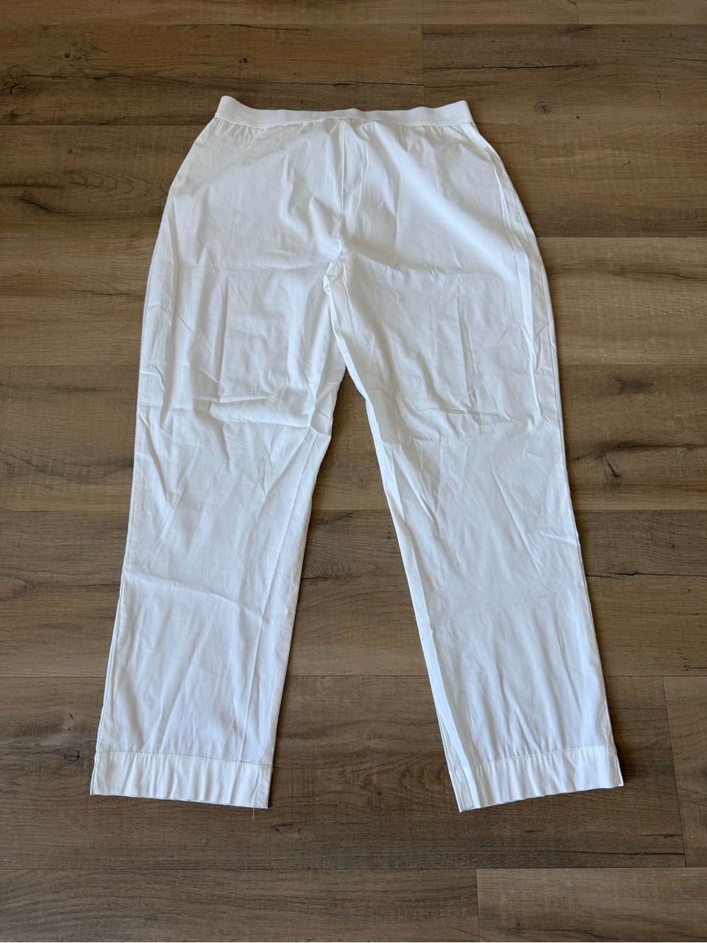 Liviana Conti White Livi Pull-On Cotton Trousers - US 8 (IT 44) - Picture 6 of 8